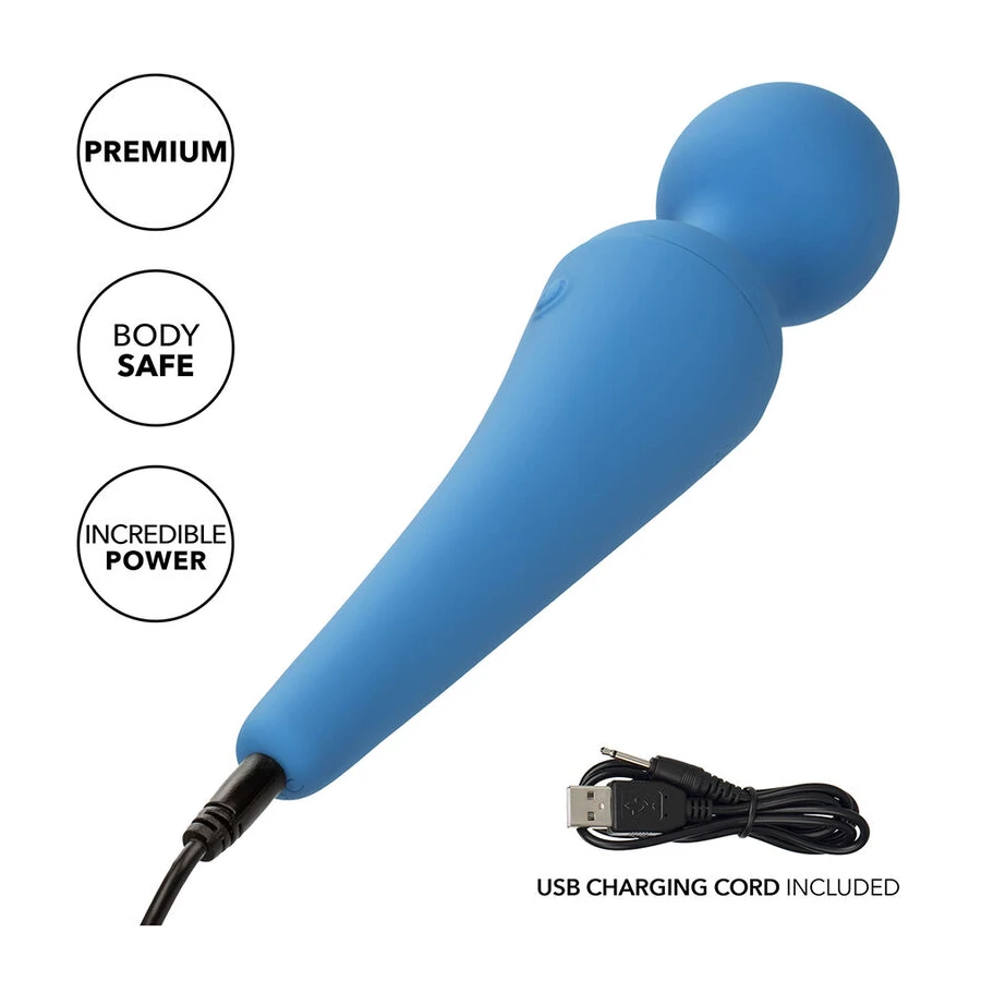CALEXOTICS  COUTURE KIT VIBRATOR WAND 10 VIBRATIONS BLUE